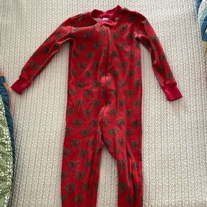 Hanna Andersson Red Heart Union Suit Pajamas 90 3.